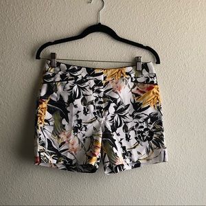 White House Black Market printed 5" shorts